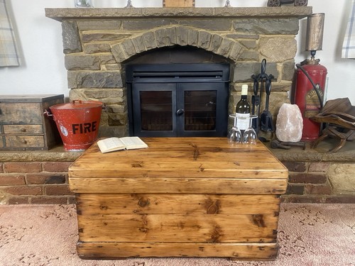 Old antique pine chest - old,