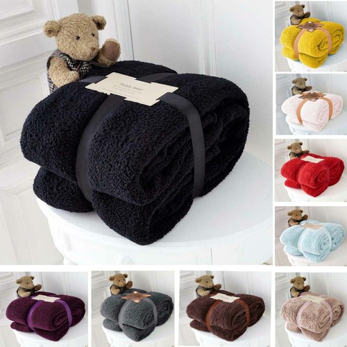 Teddy bear throw fleece sherpa - teddy,