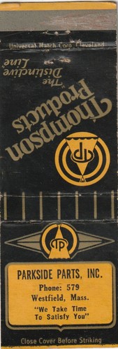 Vtg matchbook cover parkside - vtg,