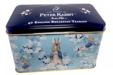 Peter Rabbit Beatrix Potter English Breakfast Teabags Tin RARE NEW 