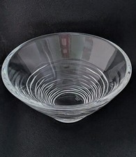 STUART Crystal Cut STRATA Clear Glass Bowl JASPER CONRAN 16cm - 3 AVAILABLE