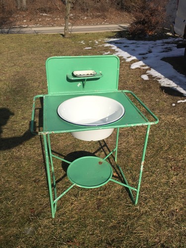 Vintage rare metal washstand - rare,