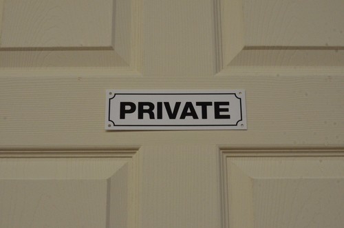 Private sign sticker - sign, or