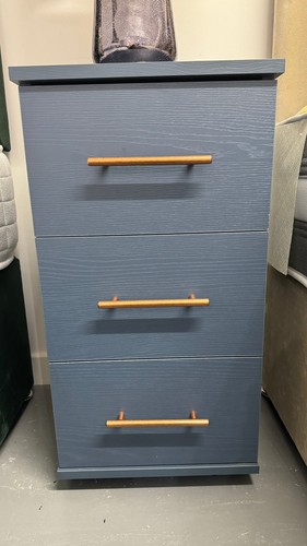 Drawer bedside cabinet blue - 3,