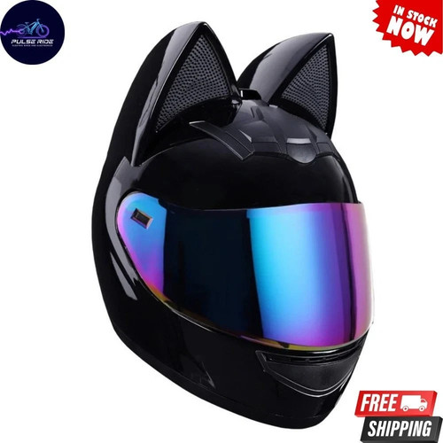 Cat ear motorcycle helmet - helmet, full