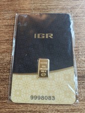 0.5g Gold Bar 24k Pure .999 Gold In Assay Card Sealed And Brand New IGR
