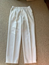 DRAKESPRIDE ARMADA Mens White Bowls Trousers - Size 32 / 31