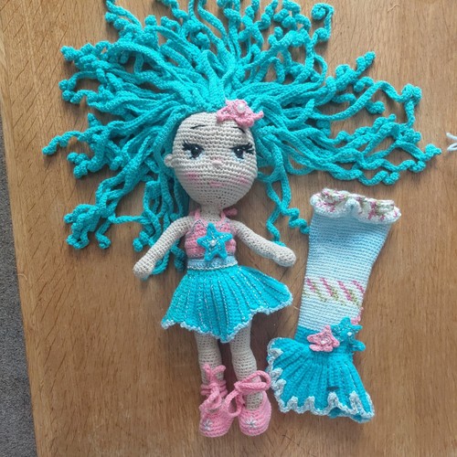 Crochet mermaid doll - crochet, doll,