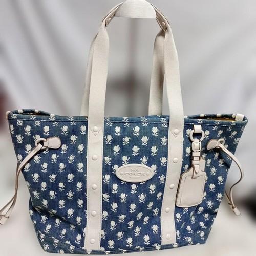 Coach denim floral tote bag - coach,