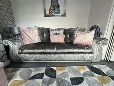 crushed velvet sofa set