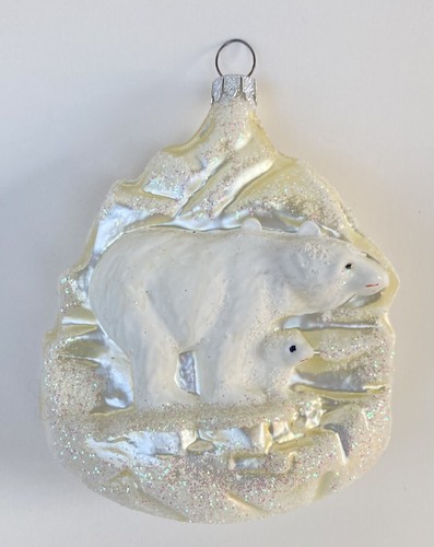 Blown glass polar and baby - polar,