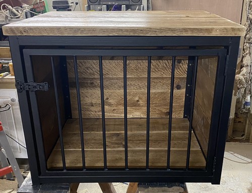 Dog crate cage rustic - cage, steel