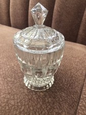 Solid Vintage Cut Glass Sugar