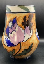 Vintage Hollinshead & Kirkham H&K Tunstall Art Deco Vase -Minster Pattern