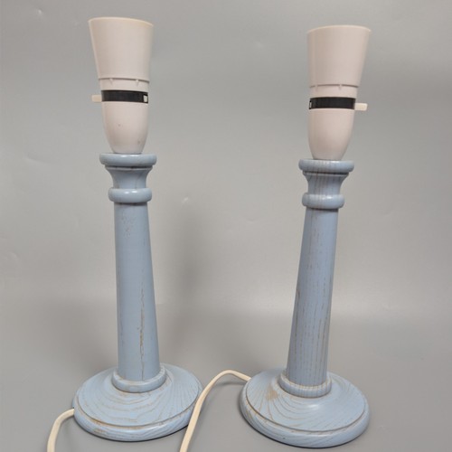 Bhs vintage wooden lamps blue - wooden,