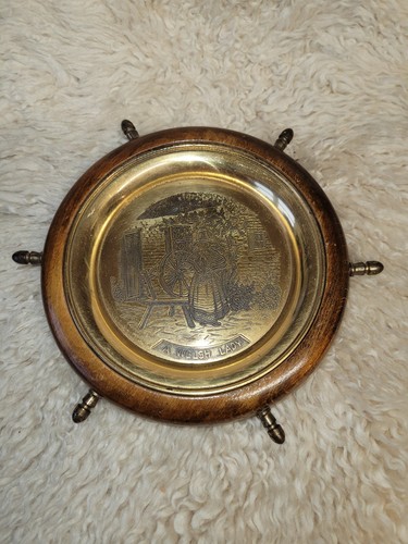 Vintage brass wooden - vintage, brass/wooden