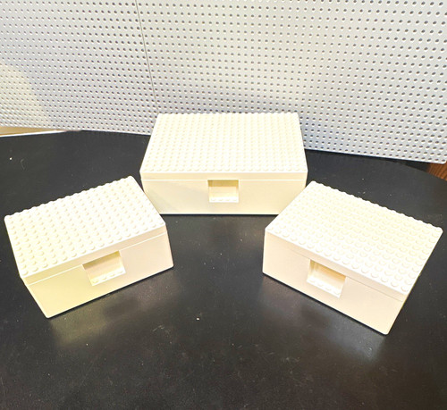 Lego ikea white - white, stackable