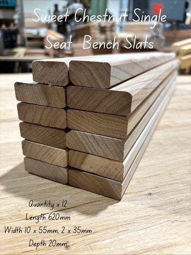 Sweet chestnut hardwood bench - sweet,
