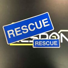 Reflective Badge SET - RESCUE -Blue/Silver - 250mm & 135mm