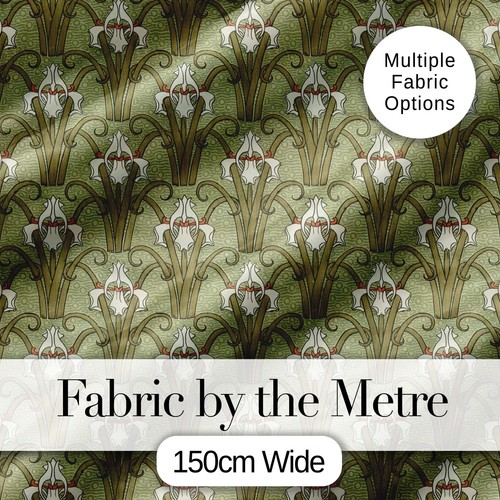 Vintage lily floral - vintage, green