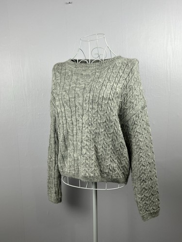 Grey cable knit - m&s,