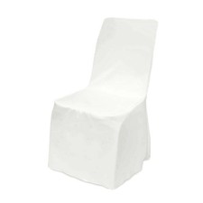 30 x Poly Visa Chair Covers with Pleats White Small
