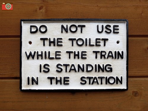 Railway cast iron toilet sign - toilet,