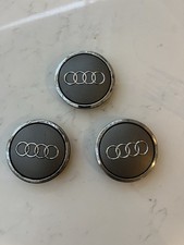 Authentic Audi Hubcap Centers, Wheel Centers, Off Mk2 Tt. Grey/ Silver. Set Of 3