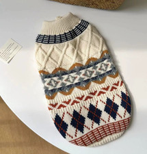 Christmas Nordic Knitted Dog Cat Fair Isle Winter Jumper Sweater for Small Pet