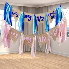 Half Year Birthday Banners