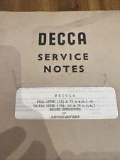 DECCA The Decola Service Notes Radiogram - KP179