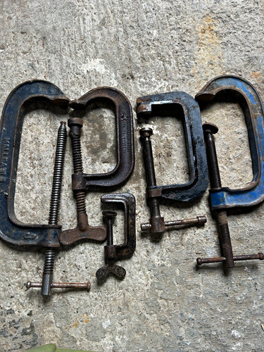Lot metal c clamps - of,