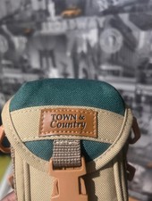 Town & Country Outdoor Utility Pouch – Green & Beige – Durable Canvas Carry Case