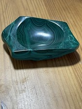 Malachite Natural Part Polished 243g Weight 3 1/2” Long x 2 1/4” Wide x 3/4”h