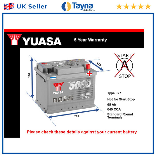Car battery ybx5027 - car, yuasa