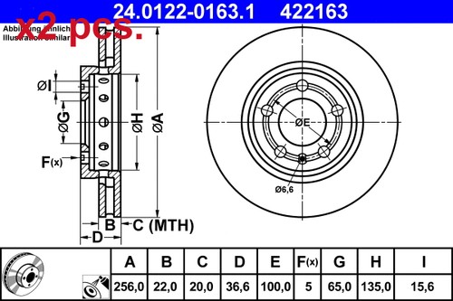 Pcs rear brake - x2,