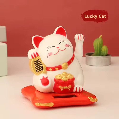 Solar powered chinese maneki - powered,