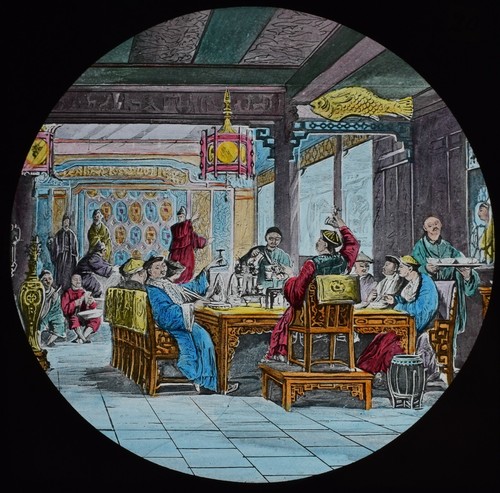 Antique magic lantern slide - antique,