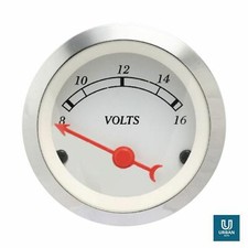 Volt Gauge 52MM White Face