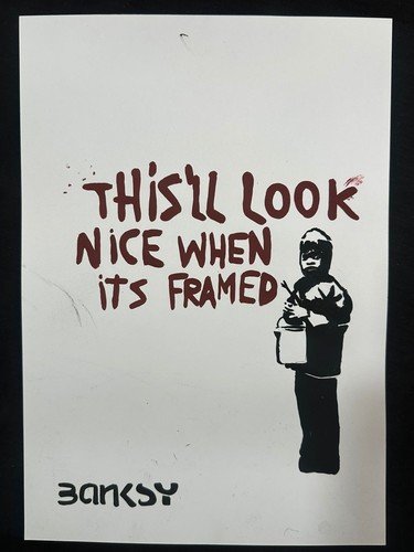 Banksy drawing and painting - drawing,