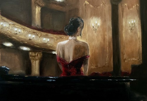 Oil painting lady - oil, painting,