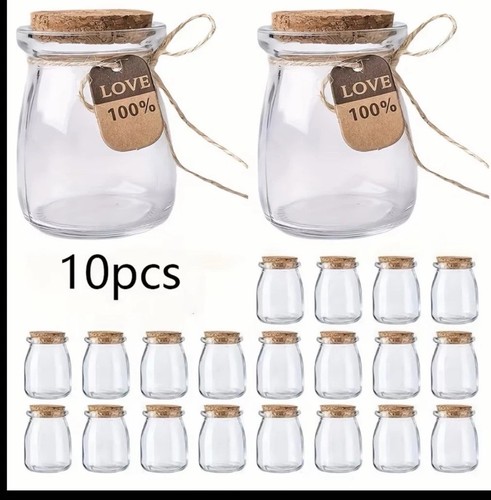 Glass jars with cork - glass,