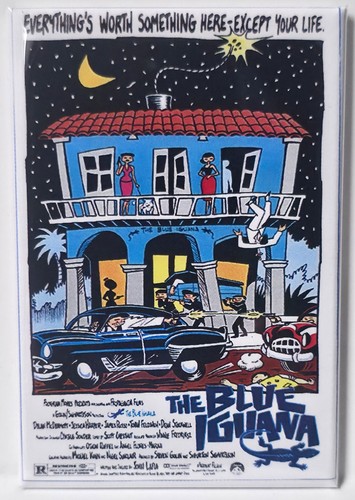 Blue iguana magnet - blue,