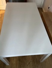 IKEA Bjursta Extendable Dining Table - White - Used 