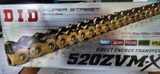 * DID 520 ZVM-X MOTORCYCLE CHAIN WITH HD SOFT LINK - GOLD X RING 100 LINKS *
