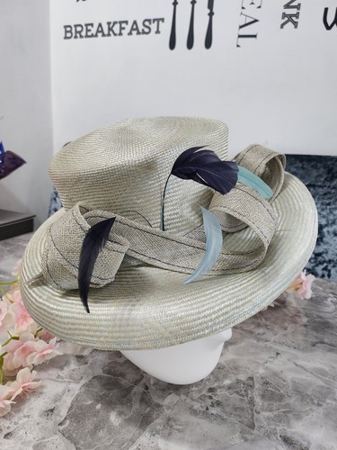 Debut silver hat - deep, bow