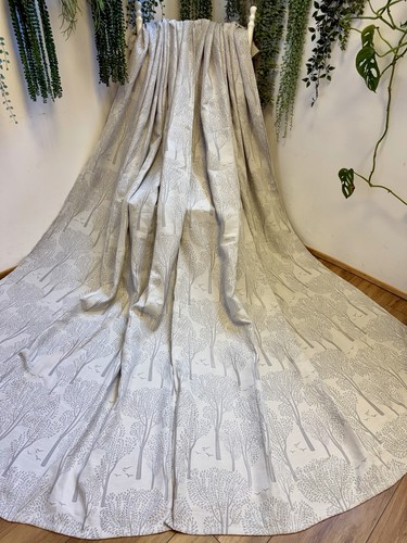 Grey tree birds patterned - grey, &