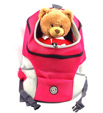 Unbranded Pink Dog Carrier Puppy Travel Mesh Backpack Helps Charity