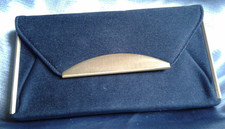 Vintage ORIGINAL 1950s Ladies Cloth and Metal Evening Clutch Bag