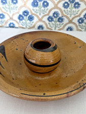 Traditional Spanish Stoneware Olive Dish Handmade Rustic 15cm